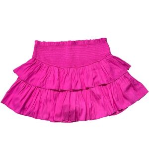 Mustard Seed Women’s Hot Pink Tiered Flowy Mini Skort Lightweight Sz. MD